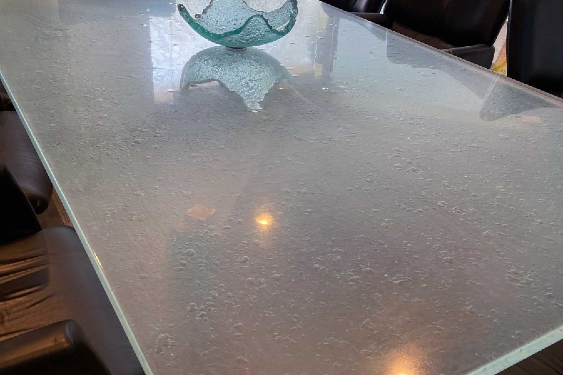 120'x60' Crystal Clear GDS Lava Textured Glass, 1.5” thick