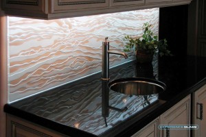 glass backsplash